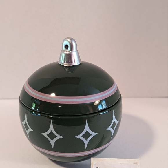 Target Bullseye Playground Ornament Green Christmas Canister Candy Cookie Jar - Picture 3 of 8